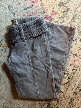 🌸🌸LONDONJEAN Gray Slightly Wide-Leg Corduroy Jeans🌸🌸